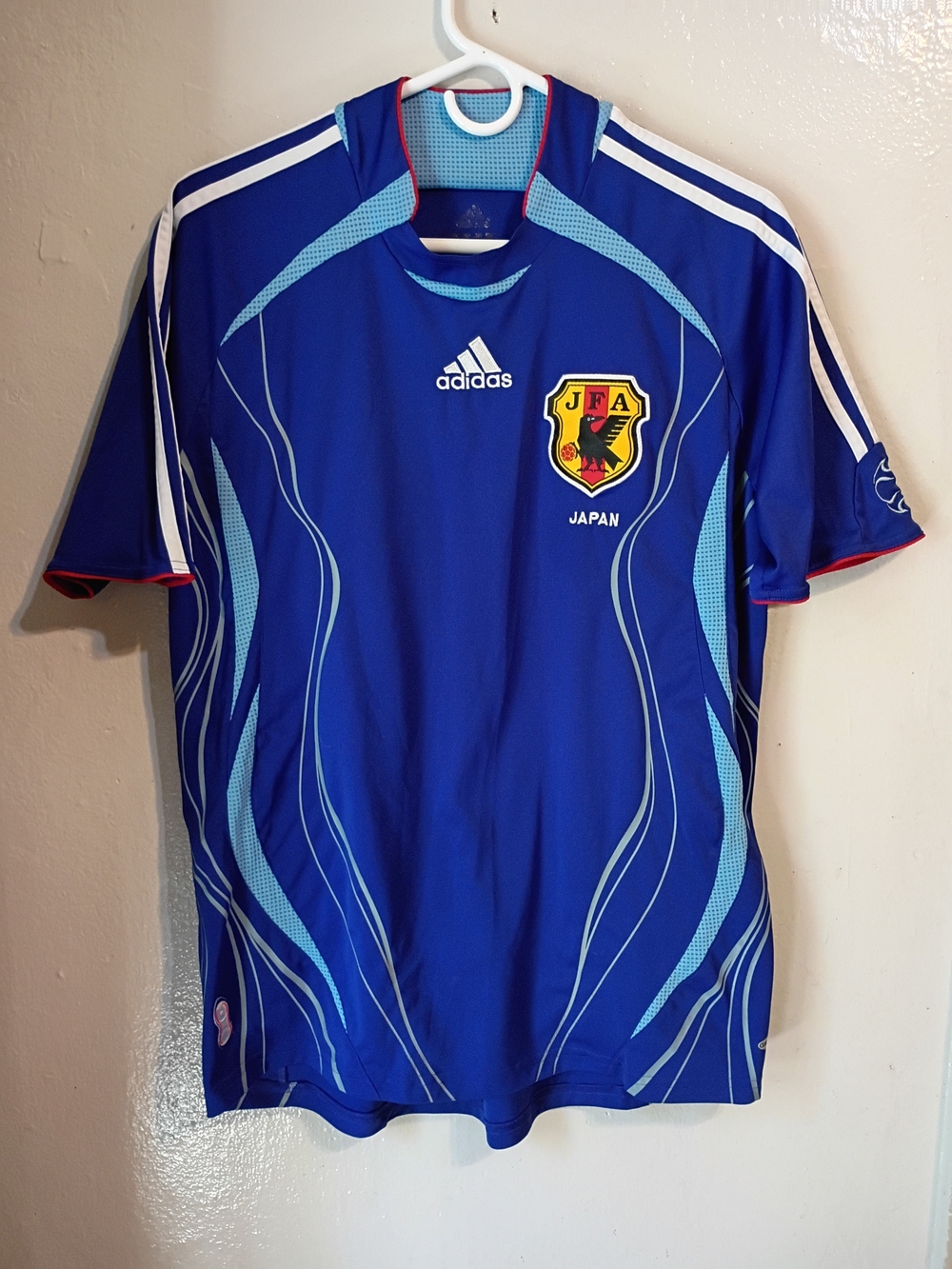 adidas Royal Blue Japan National Team Soccer Jersey with Crest